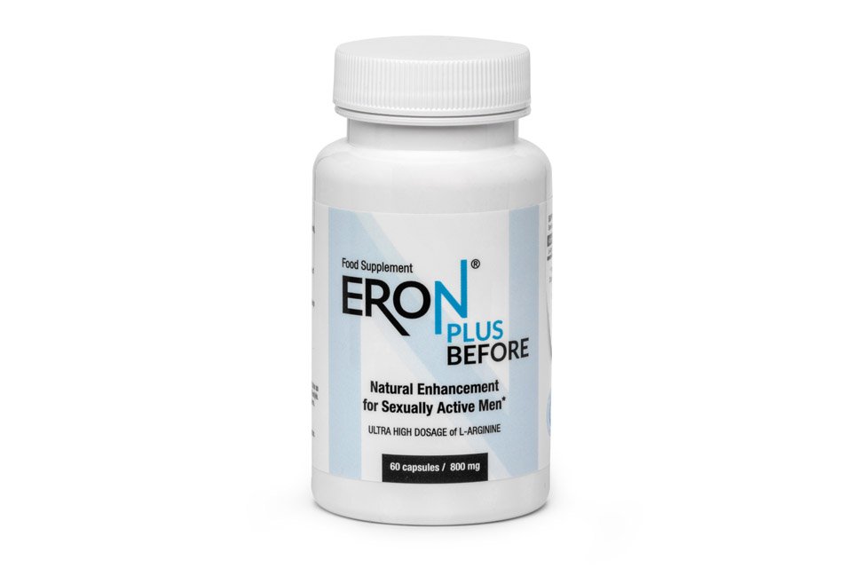 Bote blanco de suplemento con letras negras y azules